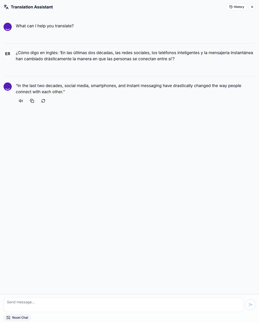 Translation Assistant in Personify